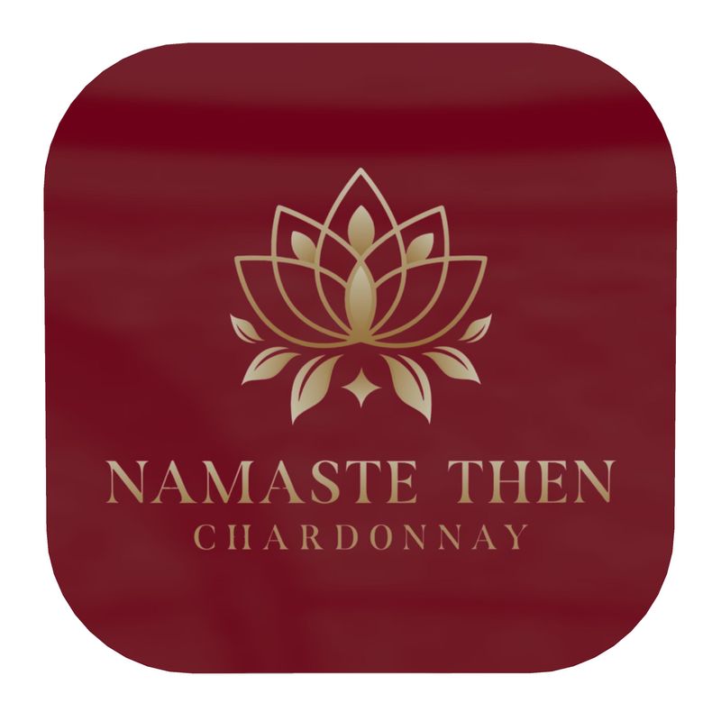 Set of 2 Namaste Then Chardonnay Coasters - Perfect Wine Lovers Gift