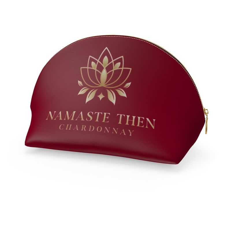 Chic Namaste Then Chardonnay Makeup Bag - Perfect for Wine Lovers