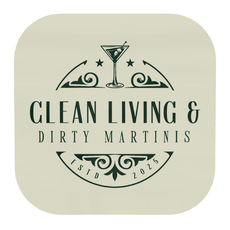 Chic Clean Living & Dirty Martinis Coasters - Perfect for Entertaining