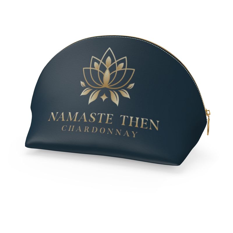 Namaste Then Chardonnay Ink Blue Makeup Bag - Stylish Cosmetic Case