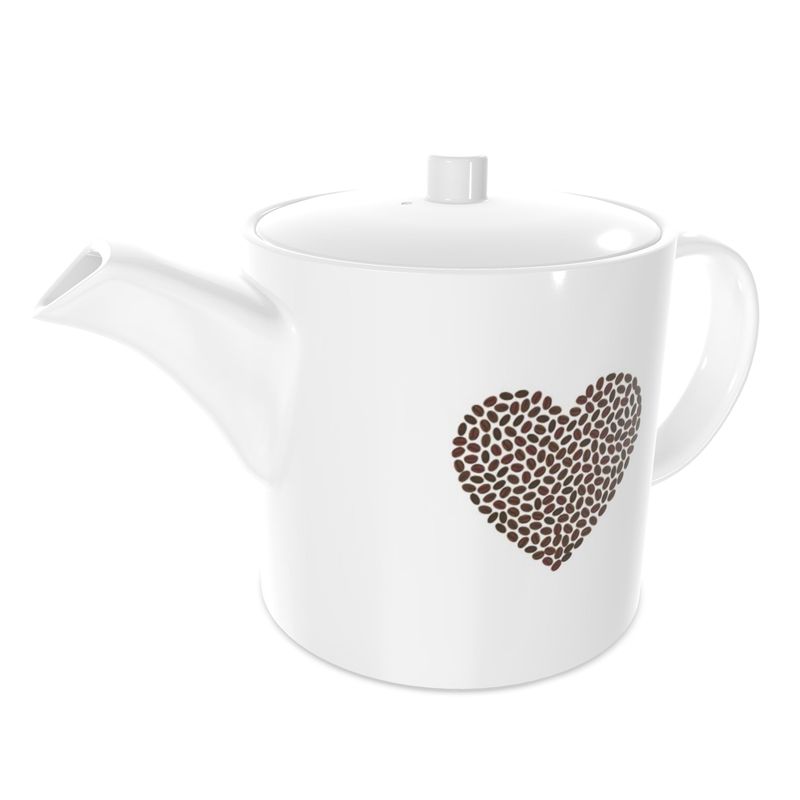 Running On Caffeine & Dry Shampoo - Ivory Bone China Tea Pot