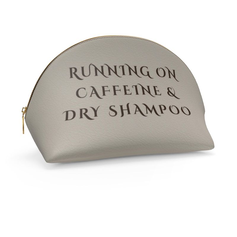 Chic Makeup Bag: Running on Caffeine & Dry Shampoo Design