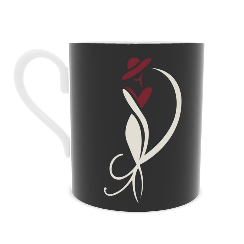 Latte Mornings & Champagne Nights Bone China Mug - Stylish Coffee & Tea Cup