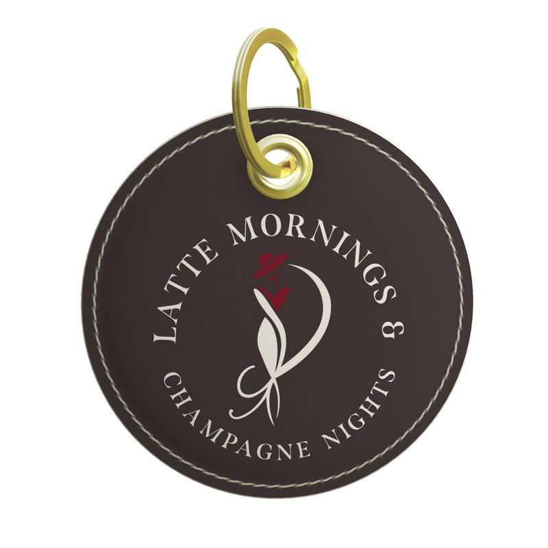Latte Mornings Champagne Nights Key Ring - Perfect Gift for Coffee and Wine Lovers