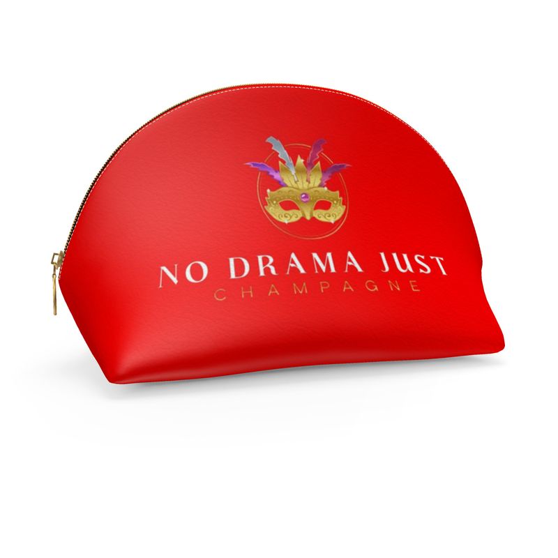 No Drama Just Champagne Cosmetic Bag - Stylish Makeup Bag