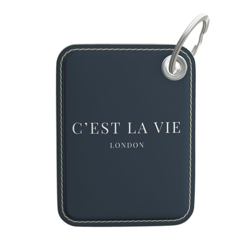 C'EST LA VIE Keychain in Navy - Unique and Chic Key Ring