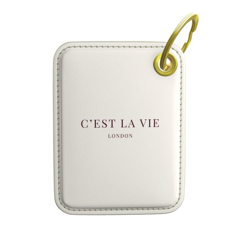 Elegant C'EST LA VIE Cream Key Ring - Stylish Accessory for Keys