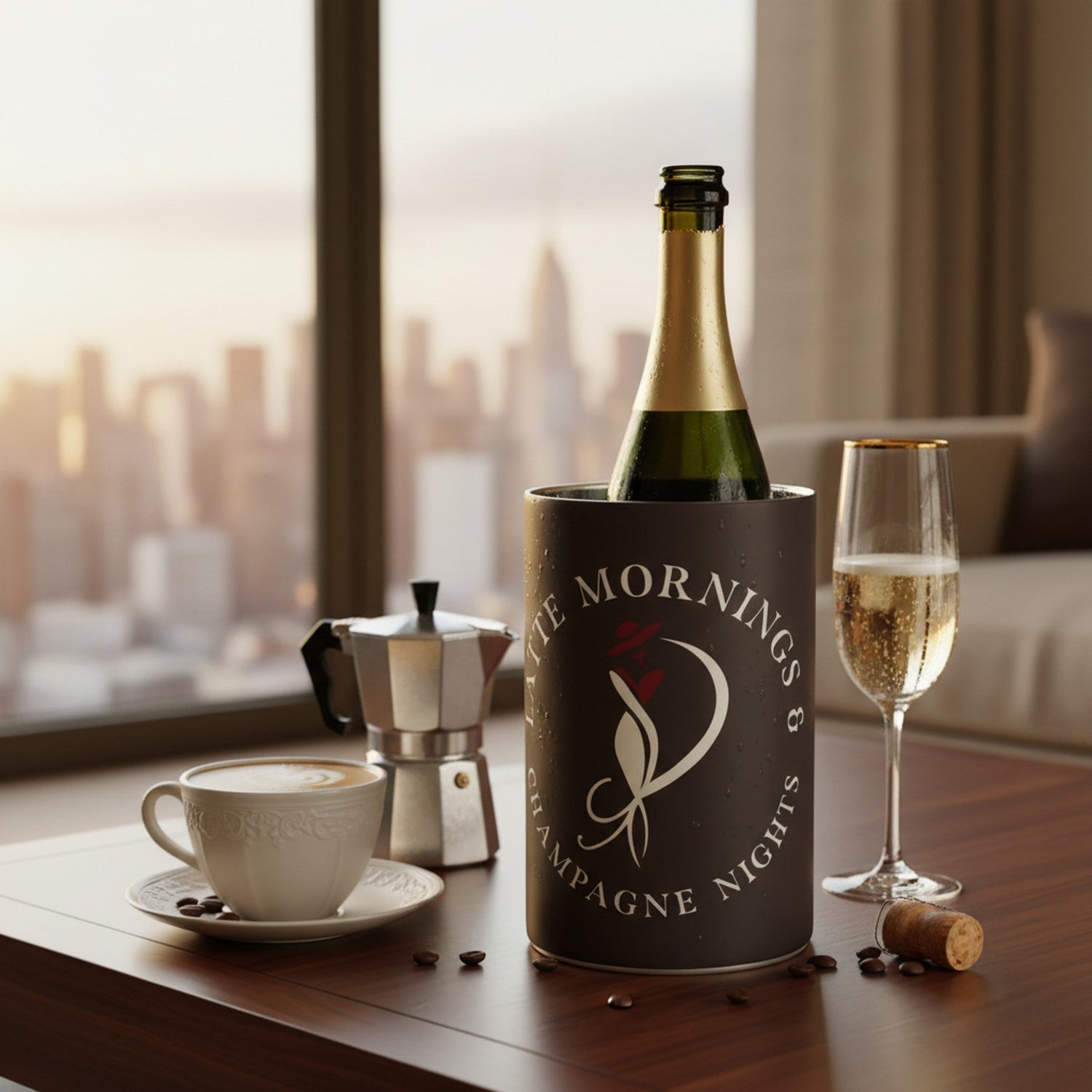 LATTE MORNINGS CHAMPAGNE NIGHTS