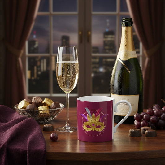 No Drama Just Champagne Mug | Elegant Bone China Coffee Cup