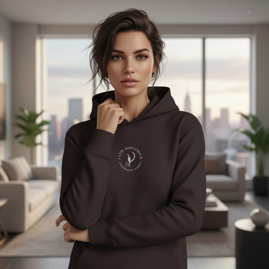 Chic Latte Mornings Champagne Nights Hoodie | Perfect Gift