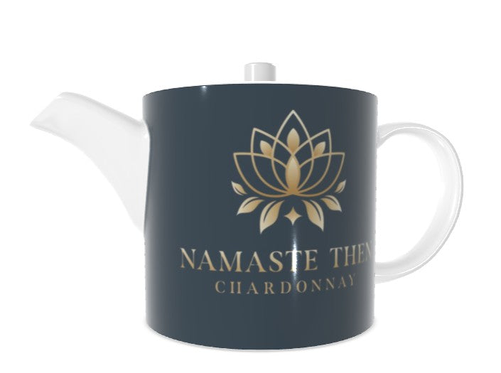 Chic Namaste Then Chardonnay Tea Pot - Ink Blue Bone China
