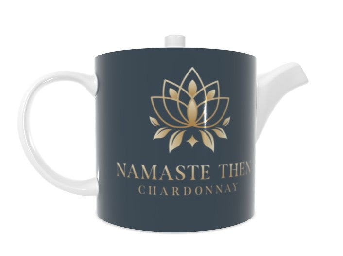 Chic Namaste Then Chardonnay Tea Pot - Ink Blue Bone China