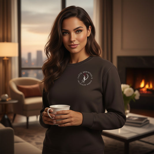 Latte Mornings & Champagne Nights Cosy Sweatshirt