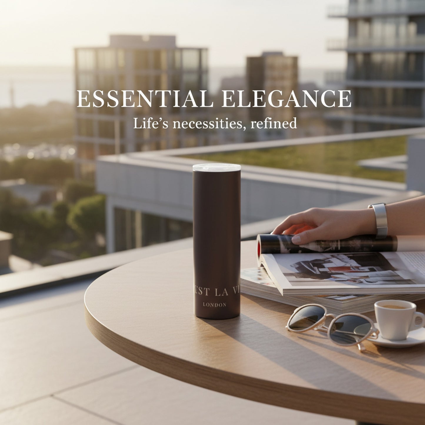 C'EST LA VIE Burgundy Water Bottle - Stylish & Durable