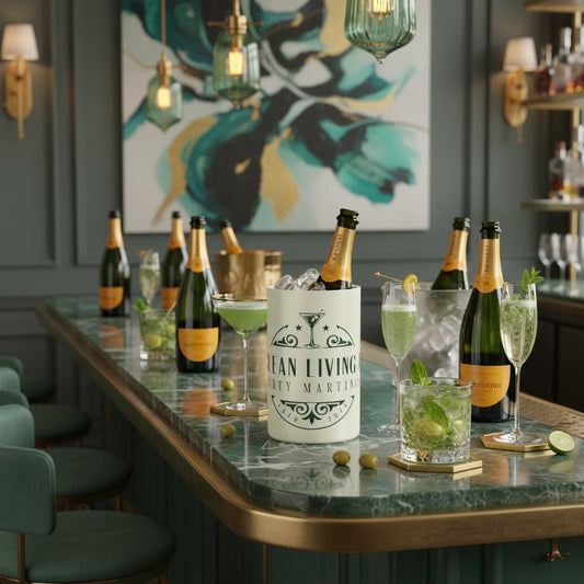 Clean Living & Dirty Martinis Wine Cooler - Chic Wine Chiller Gift