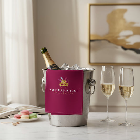 Chic No Drama Just Champagne Tea Towel for Elegant Kitchens