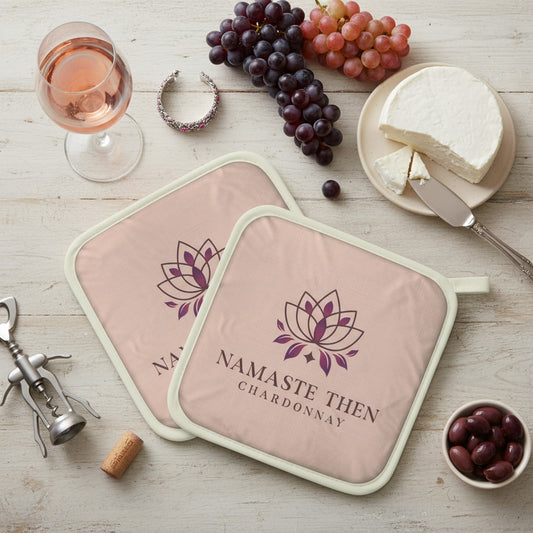 Namaste Then Chardonnay Pink Pot Grabs - Set of 2