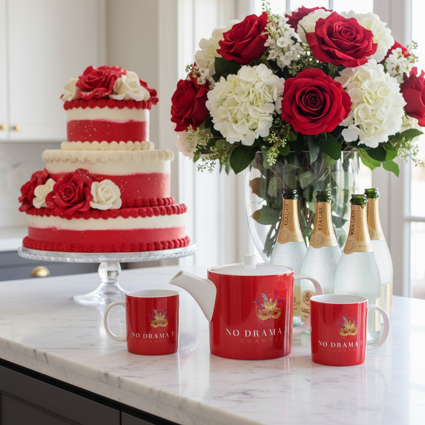 Bone China Teapot – No Drama Just Champagne Design | Perfect for Tea Lovers