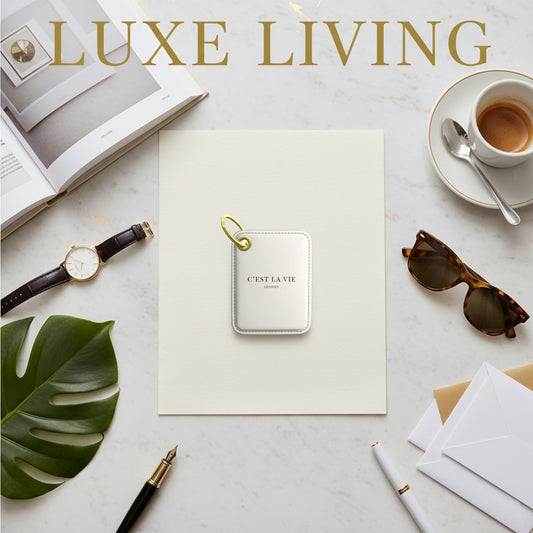 Elegant C'EST LA VIE Cream Key Ring - Stylish Accessory for Keys