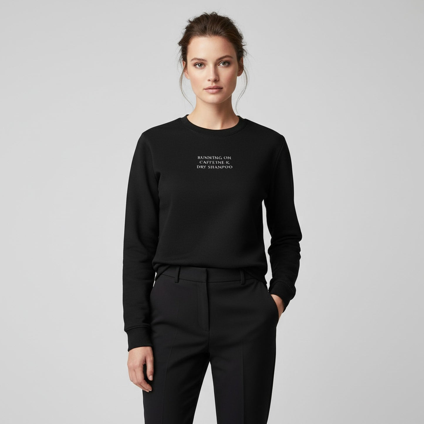 Running on Caffeine and Dry Shampoo | Comfy Sweatshirt Gift for Her