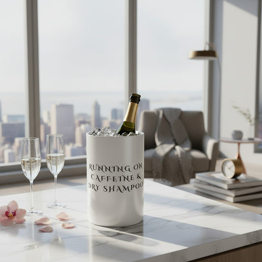 Caffeine & Dry Shampoo Wine Cooler - Quirky Gift for Coffee Lovers