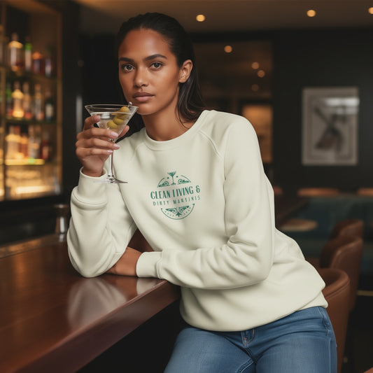 Clean Living & Dirty Martinis Cozy Cream Sweatshirt