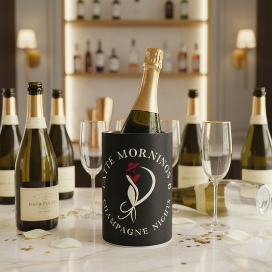 Chic Wine Cooler: Latte Mornings, Champagne Nights Design