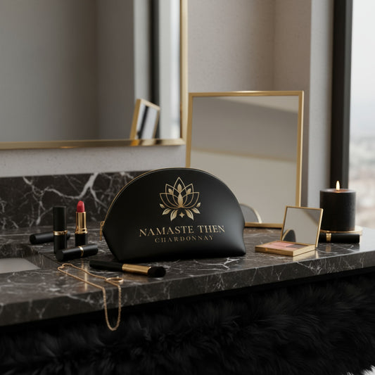 Namaste Then Chardonnay Makeup Bag | Wine Lovers Cosmetic Pouch