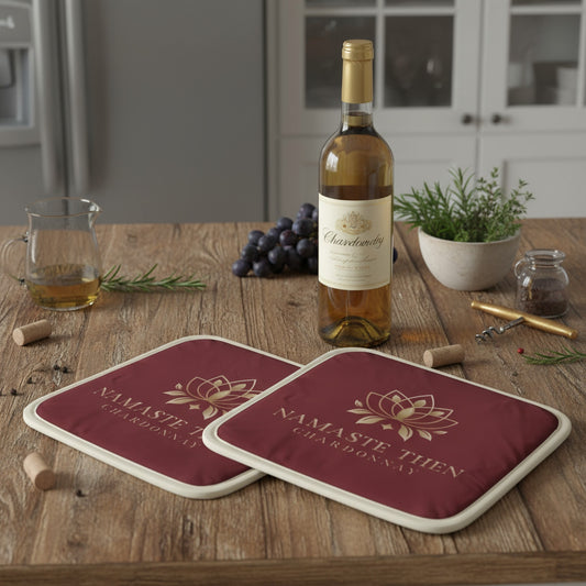 Chardonnay & Namaste Pot Grabs - Set of Two for Stylish Cooking