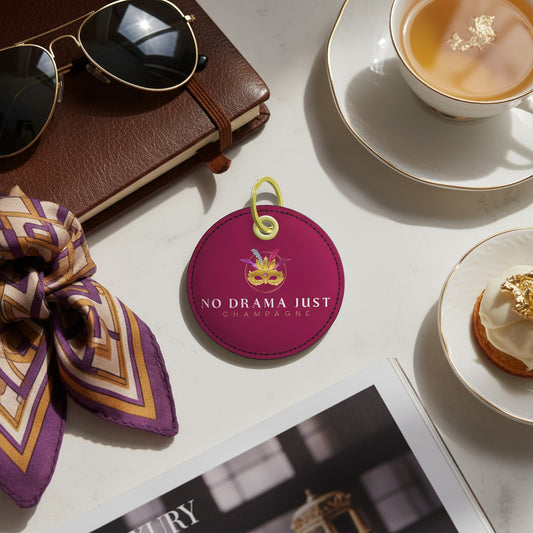 No Drama Just Champagne Key Ring - Perfect for Celebrations