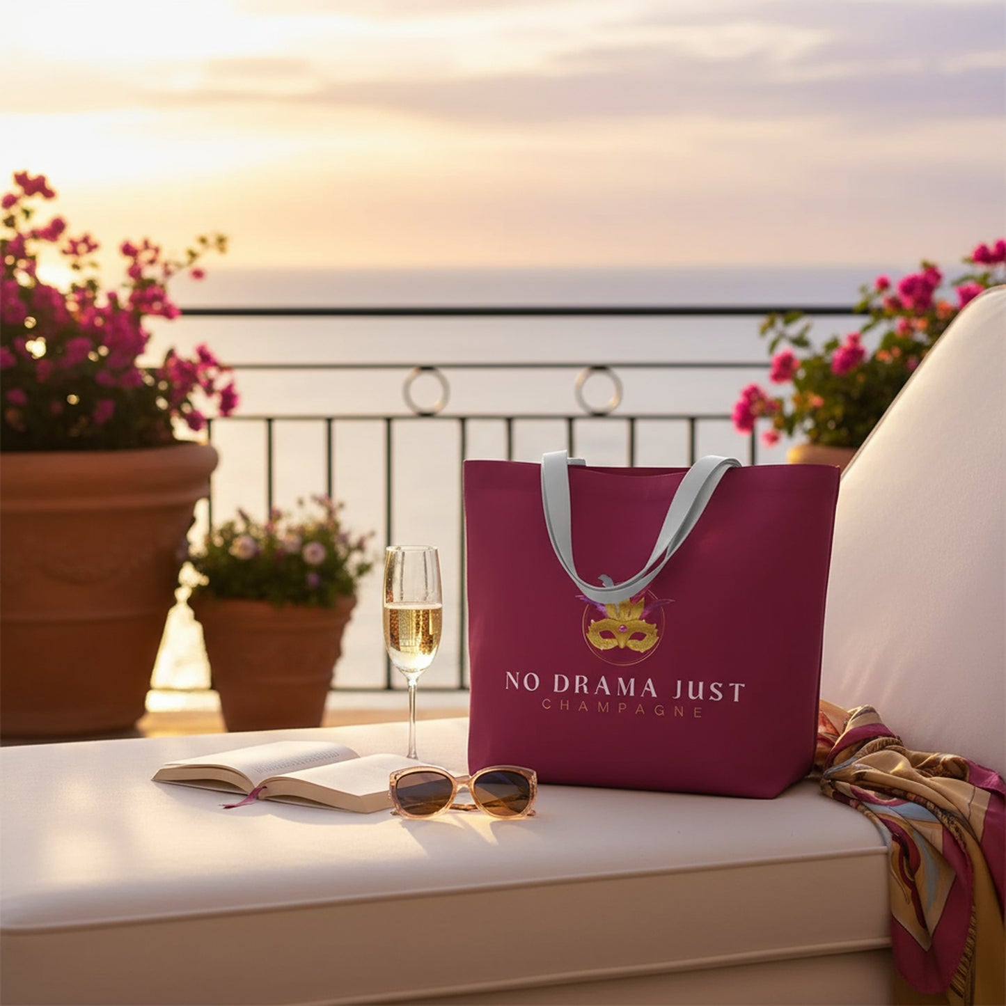 Chic No Drama Just Champagne Tote Bag - Perfect for Parties & Gifts