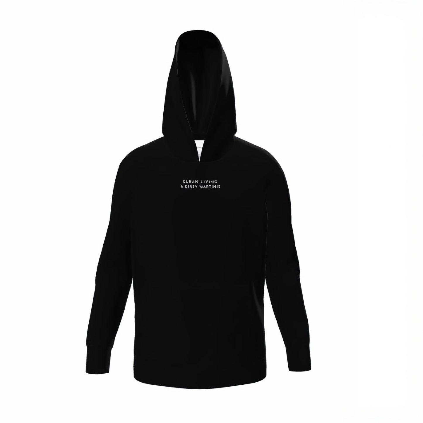 Clean Living & Dirty Martinis Cozy Black Hoodie