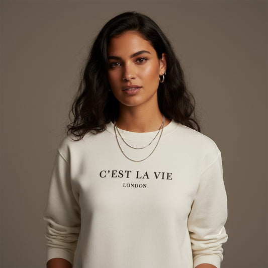 C'EST LA VIE Sweatshirt - Luxe Comfort & Parisian Elegance