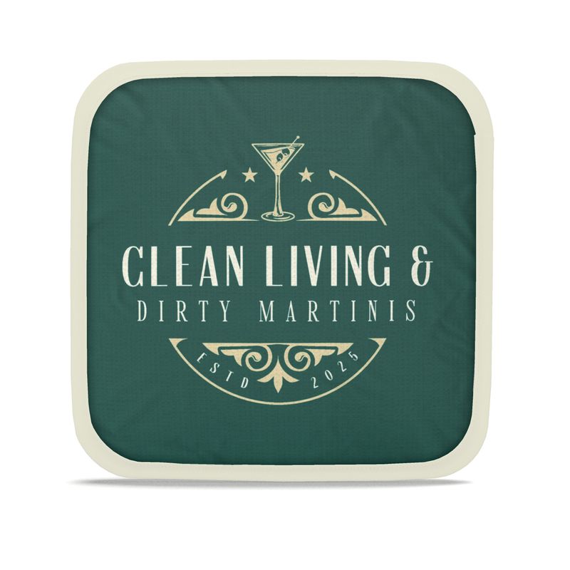 Clean Living & Dirty Martinis: Set of Two Pot Grabs for Stylish Cooking