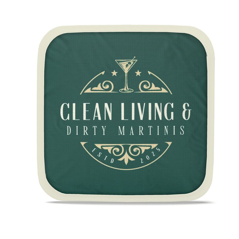 Clean Living & Dirty Martinis: Set of Two Pot Grabs for Stylish Cooking
