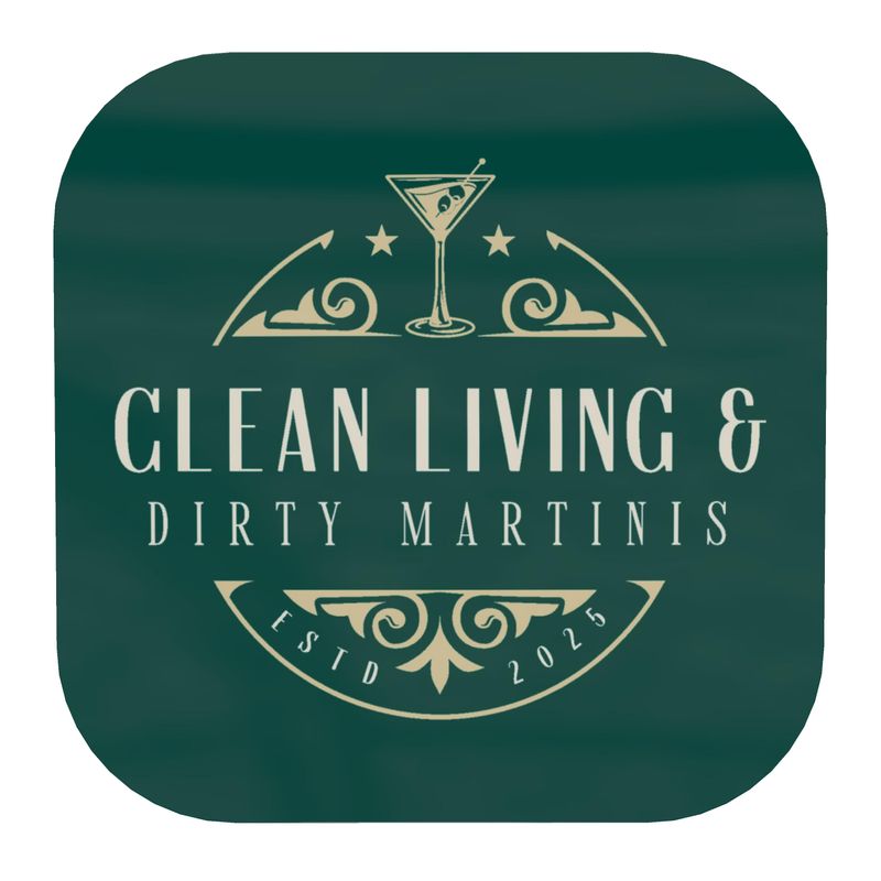 Clean Living & Dirty Martinis Coaster Set | Set of Two
