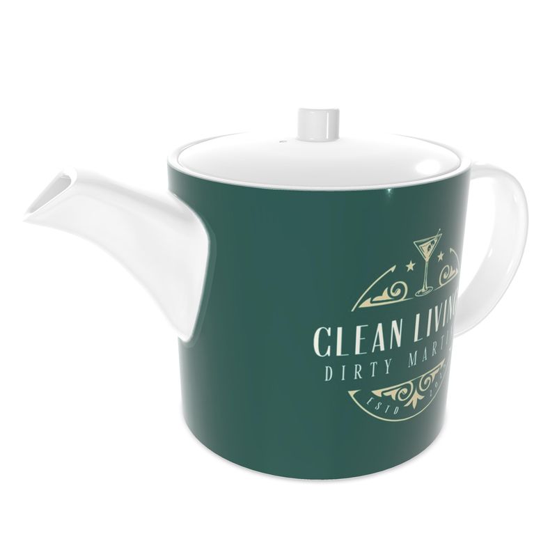 Bone China Tea Pot - Clean Living & Dirty Martinis for Stylish Entertaining