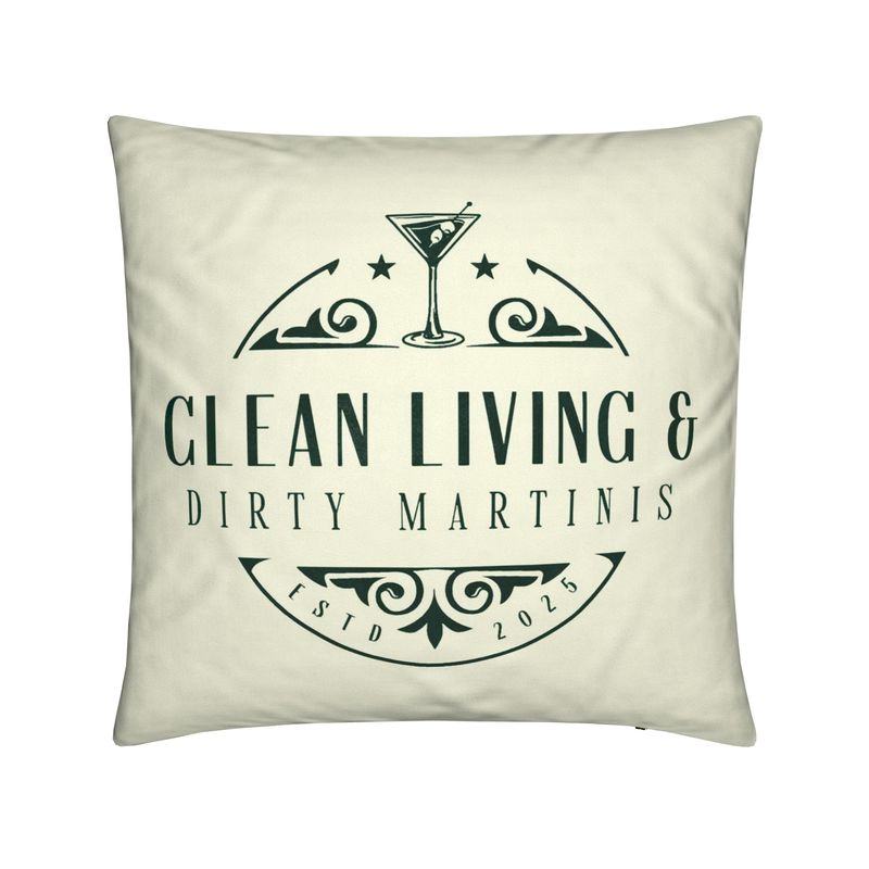 Velvet Cushion: Clean Living & Dirty Martinis Design for Stylish Spaces