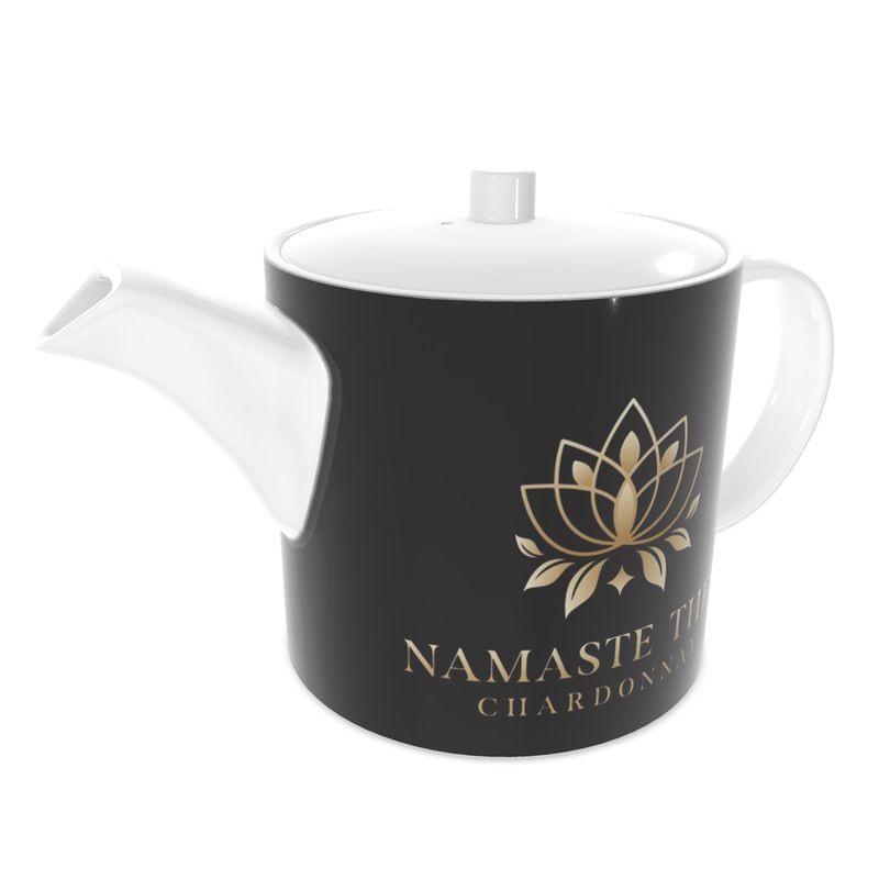 Chic Namaste Then Chardonnay Tea Pot in Bone China – Unique Home Decor