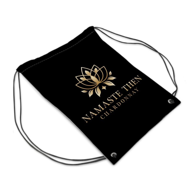 Chic Namaste Then Chardonnay Drawstring Bag - Perfect for Yoga & Wine