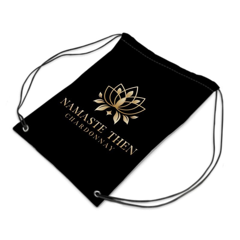 Chic Namaste Then Chardonnay Drawstring Bag - Perfect for Yoga & Wine