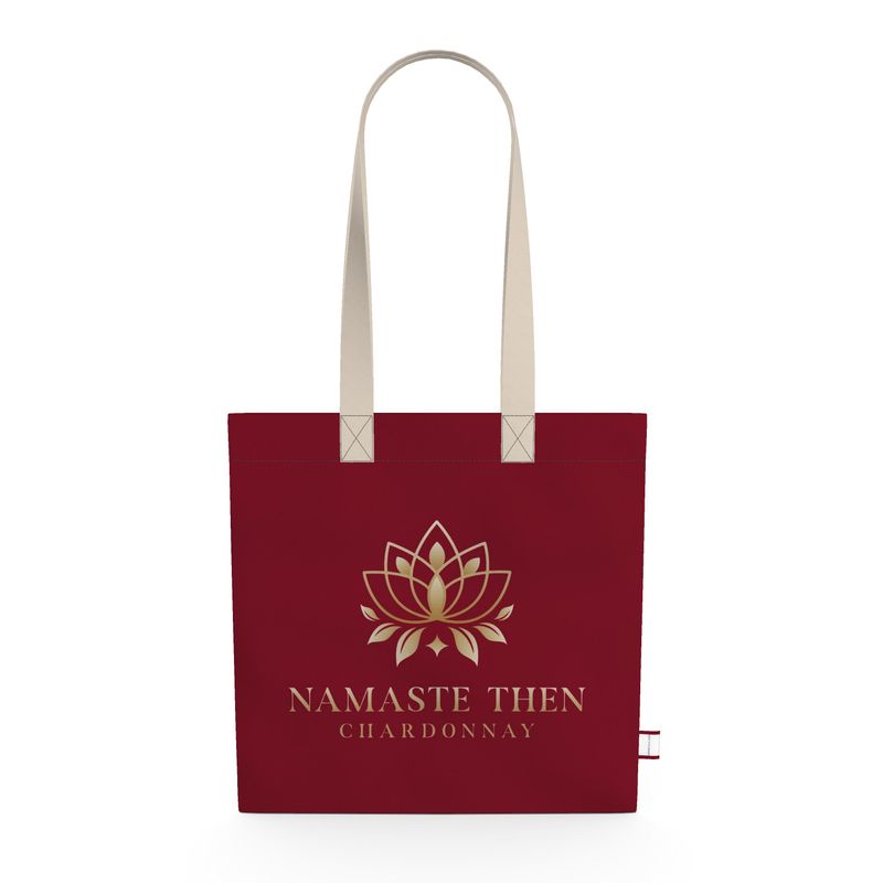 Namaste Then Chardonnay Tote Bag - Stylish Burgundy Canvas Bag