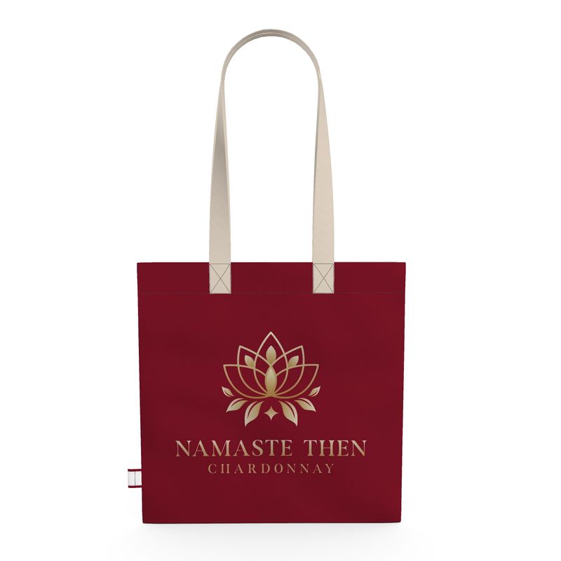 Namaste Then Chardonnay Tote Bag - Stylish Burgundy Canvas Bag