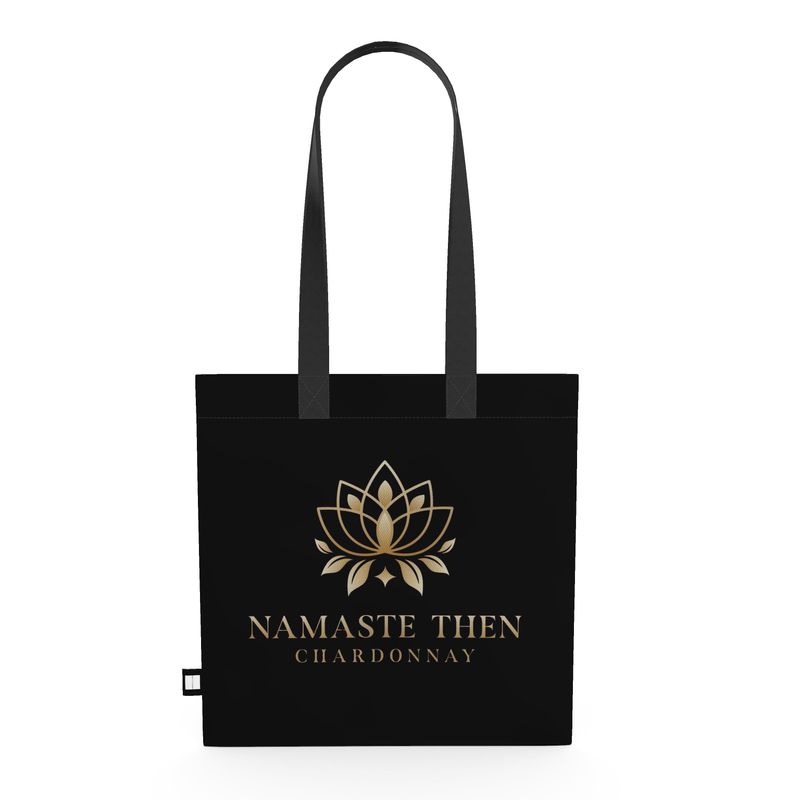 Namaste Then Chardonnay Canvas Tote | Stylish Wine & Yoga Bag