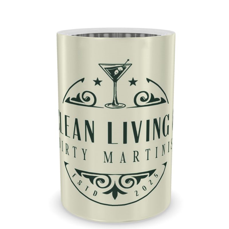 Clean Living & Dirty Martinis Wine Cooler - Chic Wine Chiller Gift