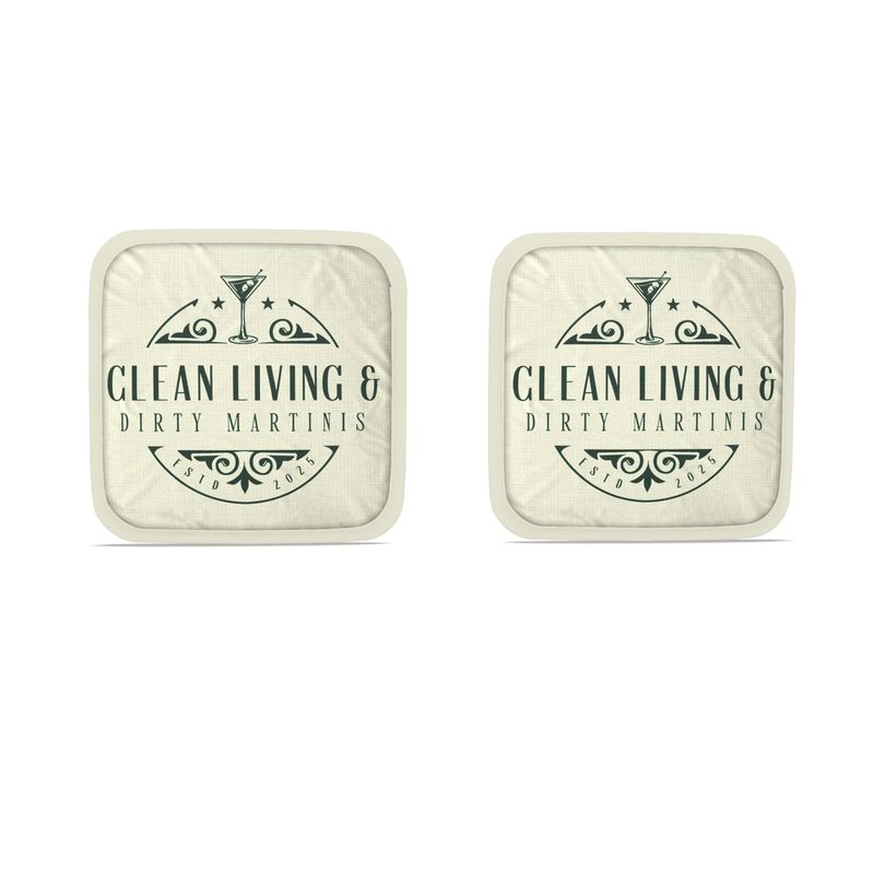 Set of 2 Pot Grabs - Clean Living Meets Dirty Martinis