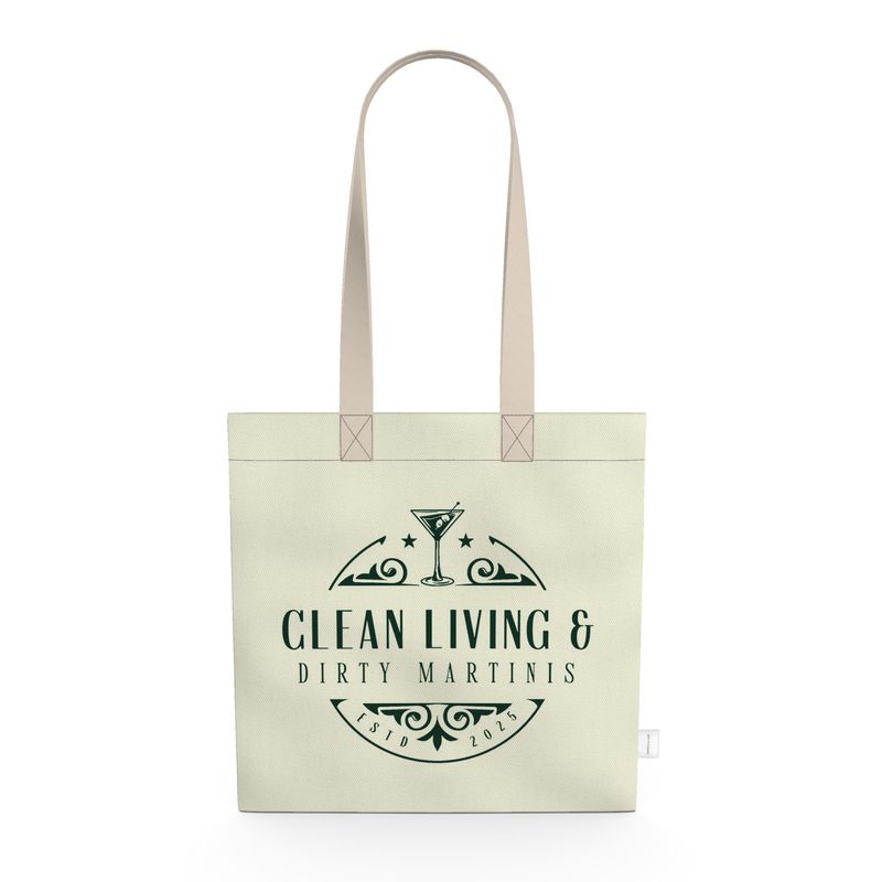 Stylish Clean Living & Dirty Martinis Tote: Perfect Gift for Cocktail Lovers