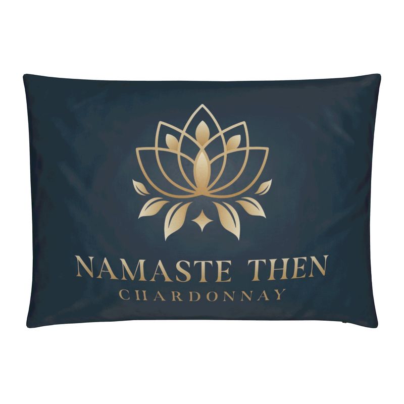 Chic Ink Blue Velvet Cushion - Namaste Then Chardonnay Home Decor