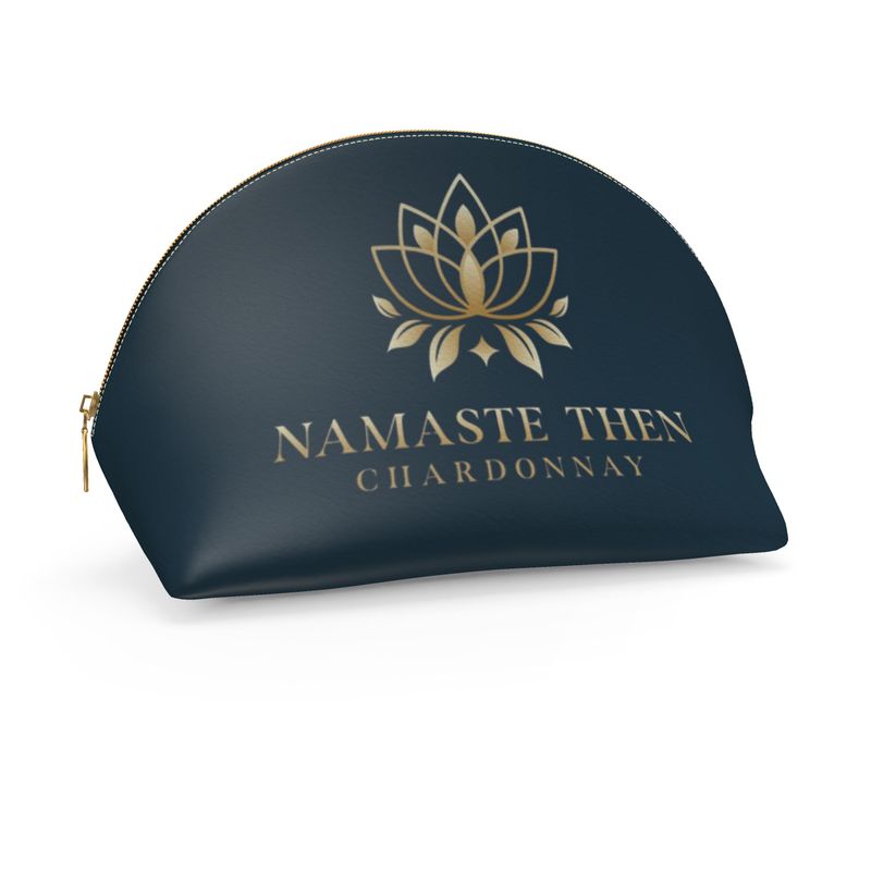 Namaste Then Chardonnay Ink Blue Makeup Bag - Stylish Cosmetic Case