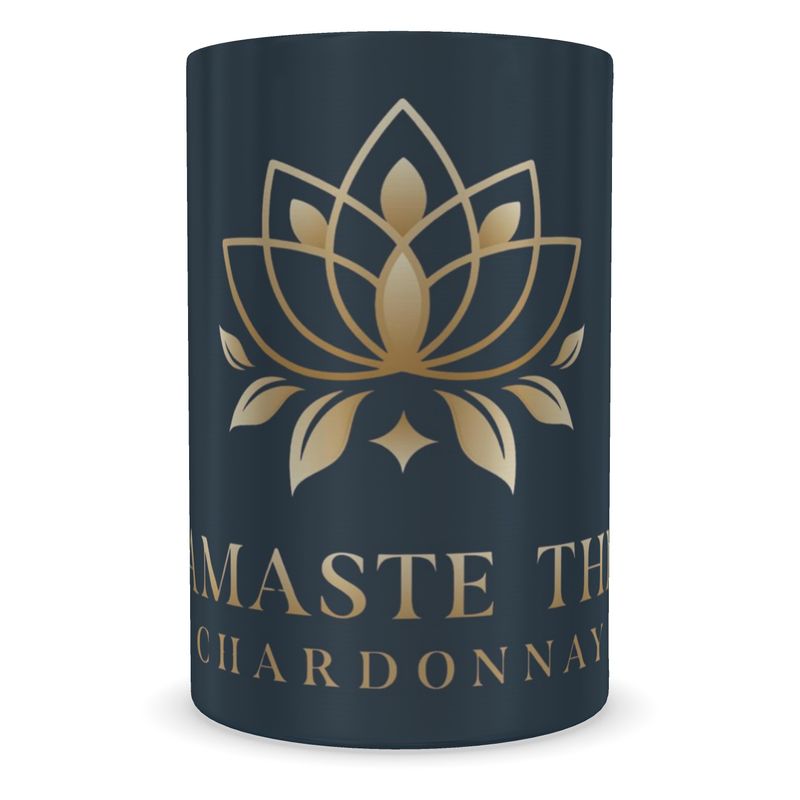 Ink Blue Wine Cooler - Namaste Then Chardonnay Design for Wine Lovers